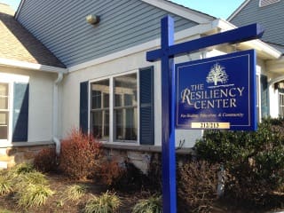 The Resiliency Center entrance sign outside the Flourtown office.