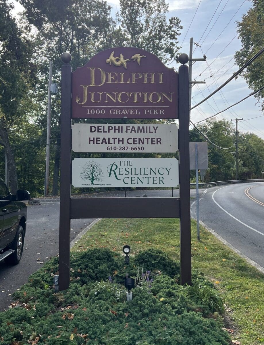 The Resiliency Center Schwenksville location exterior sign.